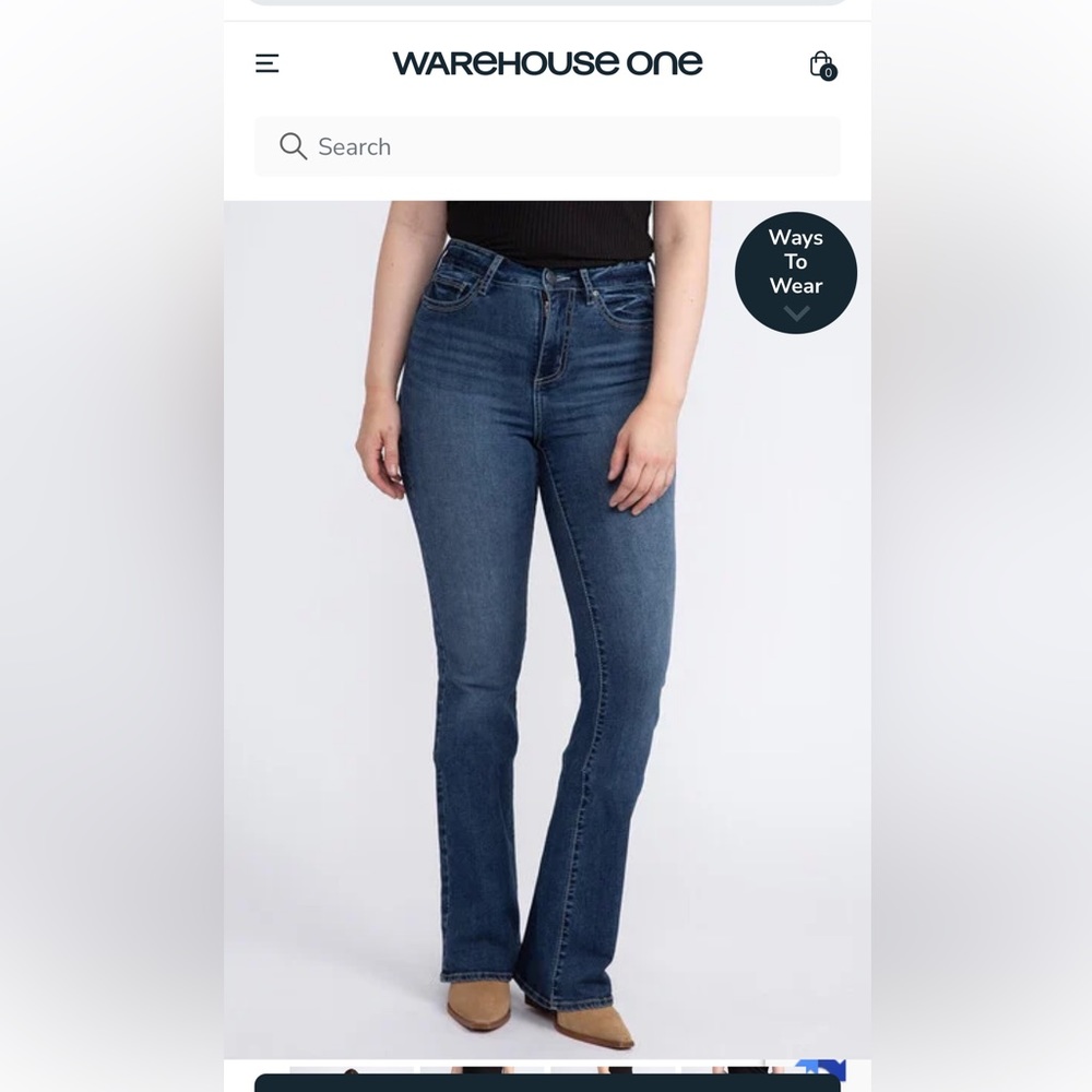 Warehouse One Curvy Boot Jeans